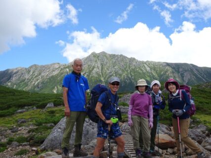 北アルプス　雲の平、鷲羽岳(2,924m)、黒部五郎岳(2,839m)